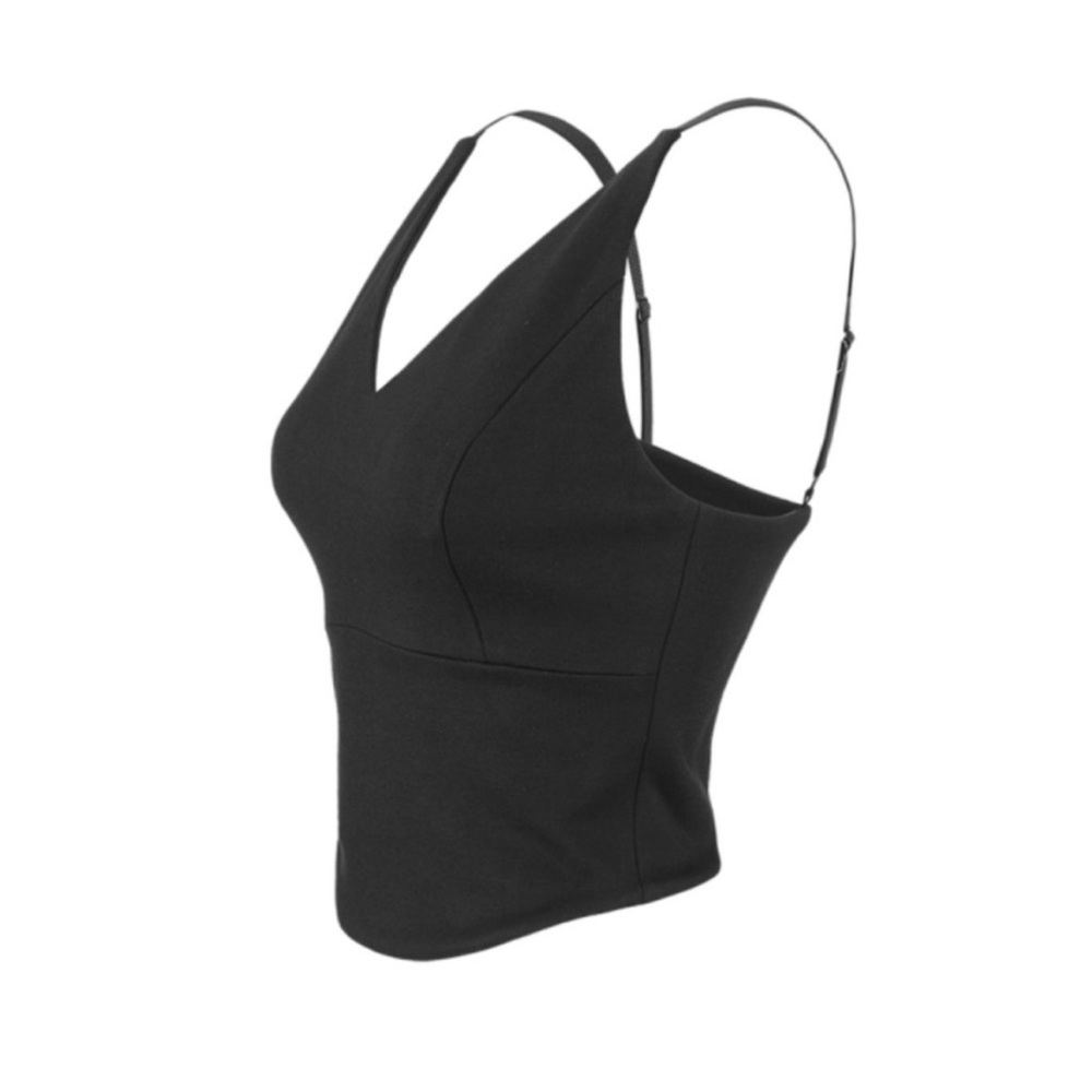 CABI Black Bralette Ponte Tailored Corset Tank Top Large #5332